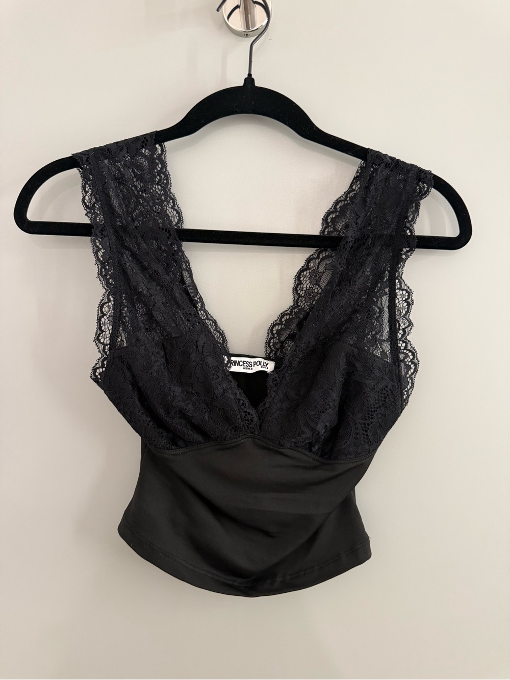 Princess Polly Black Lace Bralette Tank Top